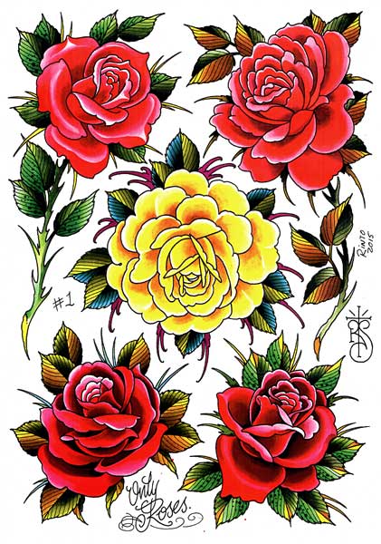 Rinto - Roses | Gentlemans Tattoo Flash