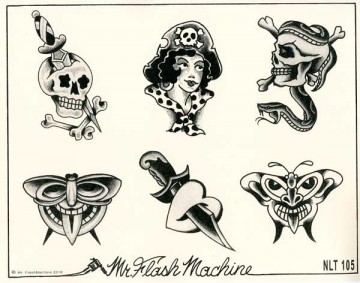 Mr. Flash Machine - Set 2 | Gentlemans Tattoo Flash